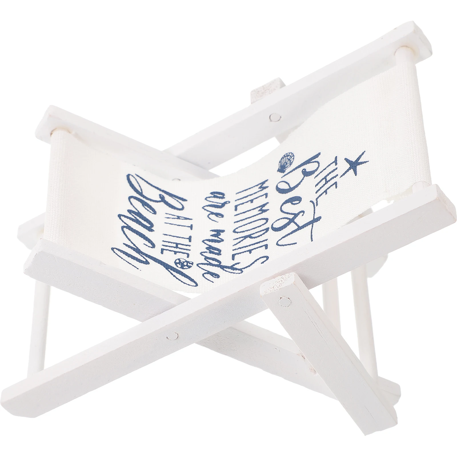 

Beach Chair Decoration Dollhouse Towel Coastal Model Ornament Cloth Compact Mini Office Outdoor Chairs
