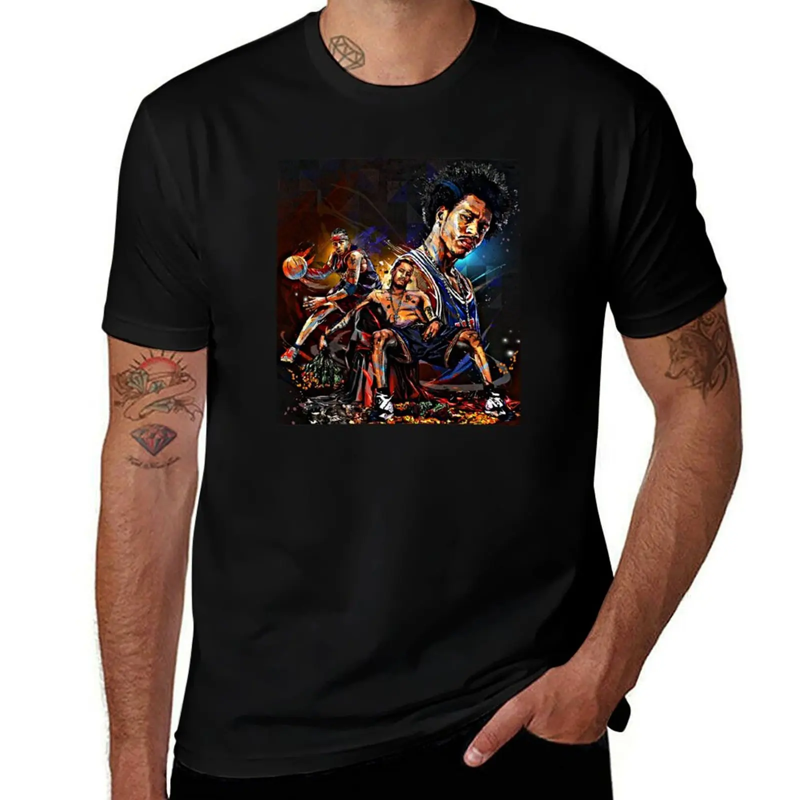 

allen iverson T-Shirt quick drying vintage anime shirt boys whites oversized t shirt plain black t shirts men