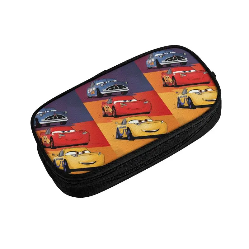 Imagem -03 - Lightning Mcqueen Racing Car Pencil Cases para Meninos e Meninas Grande Caixa de Armazenamento Acessórios Escolares Bonitos Personalizados