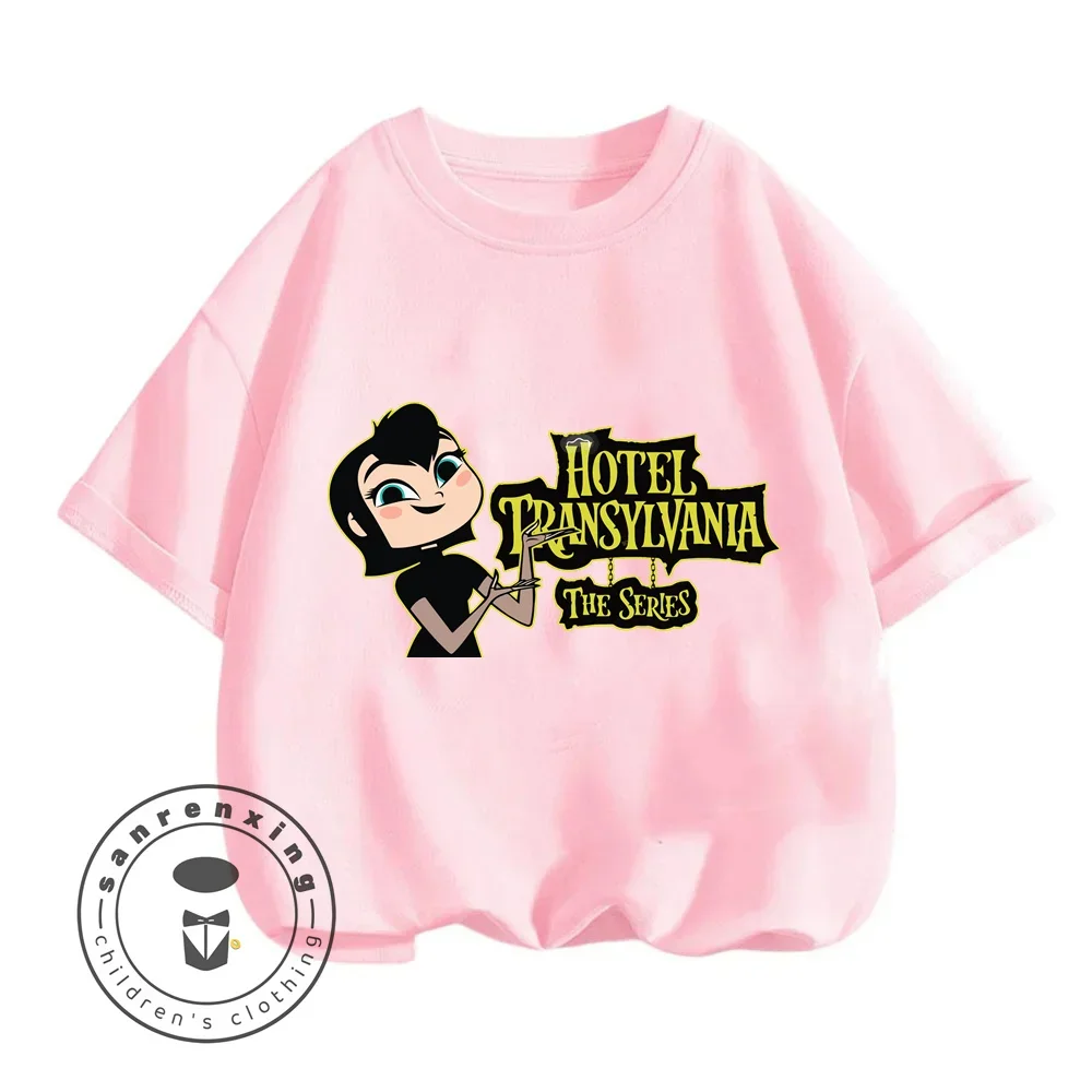 Anime Hotel Transylvania Kids T-shirt Printed Kids 100% Cotton Short Sleeve Girls/Boys Clothes Cute Summer Top T-shirt Cartoon