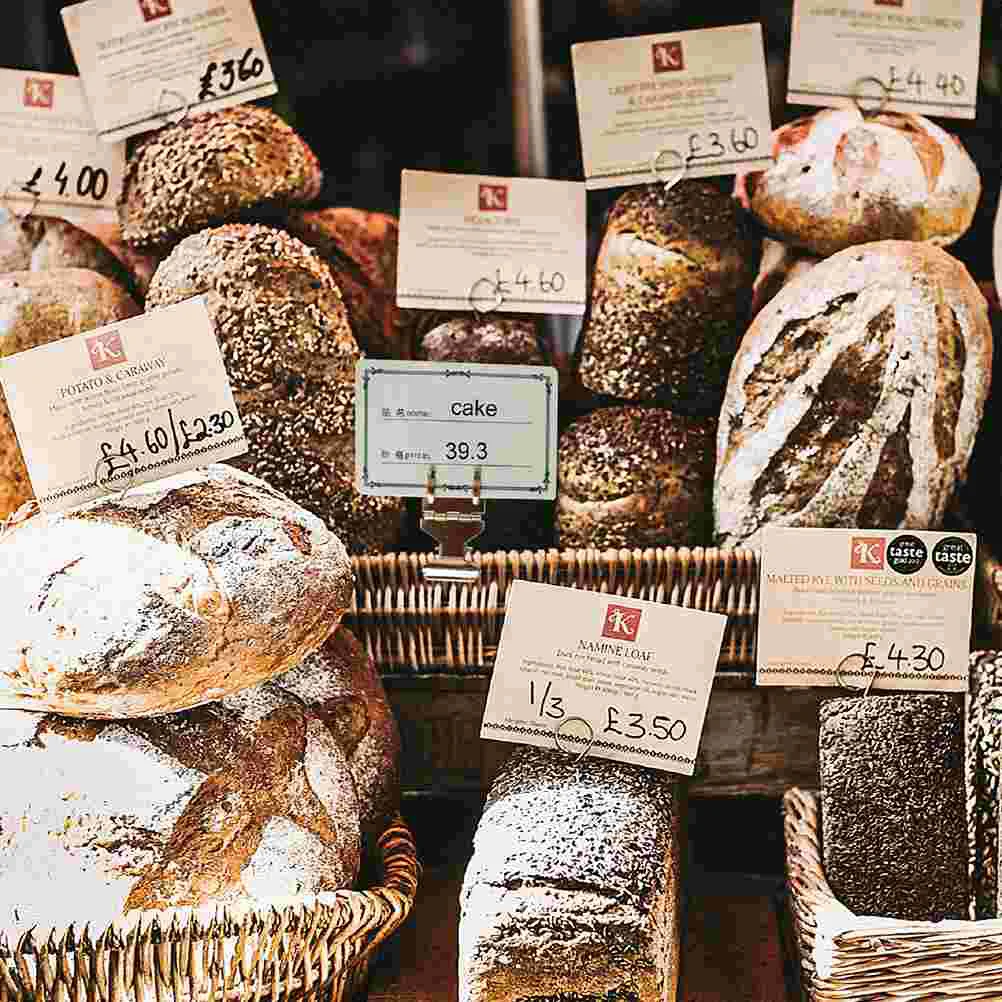 5 Pcs Price Tag Clips Metal Chalkboard Holder Display Rack Electroplated Iron Retail Store Supermarket Advertising Info Quick