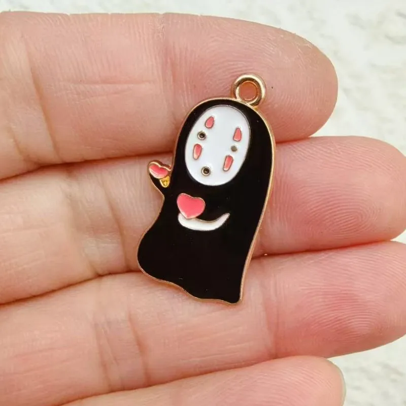 10pcs Japanese Faceless Male Decorations Cute Alloy Pendant Anime Figures Children DIY Creative Fashion Jewelry Accessories Gift view 6