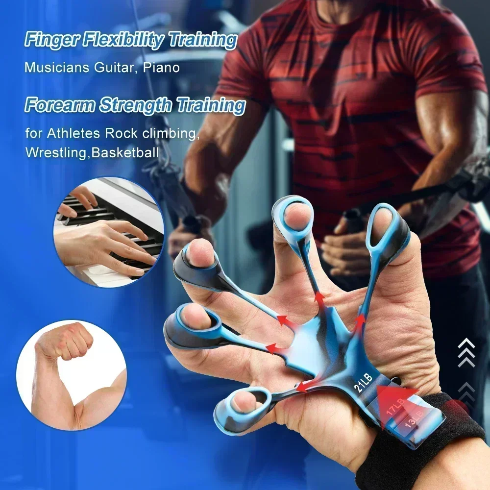 Fitness and Exercise Training Gripper, Hand Expander, Finger Squeeze, Sports Gym, Training Accessories, 5 Resistance, Training ﻿