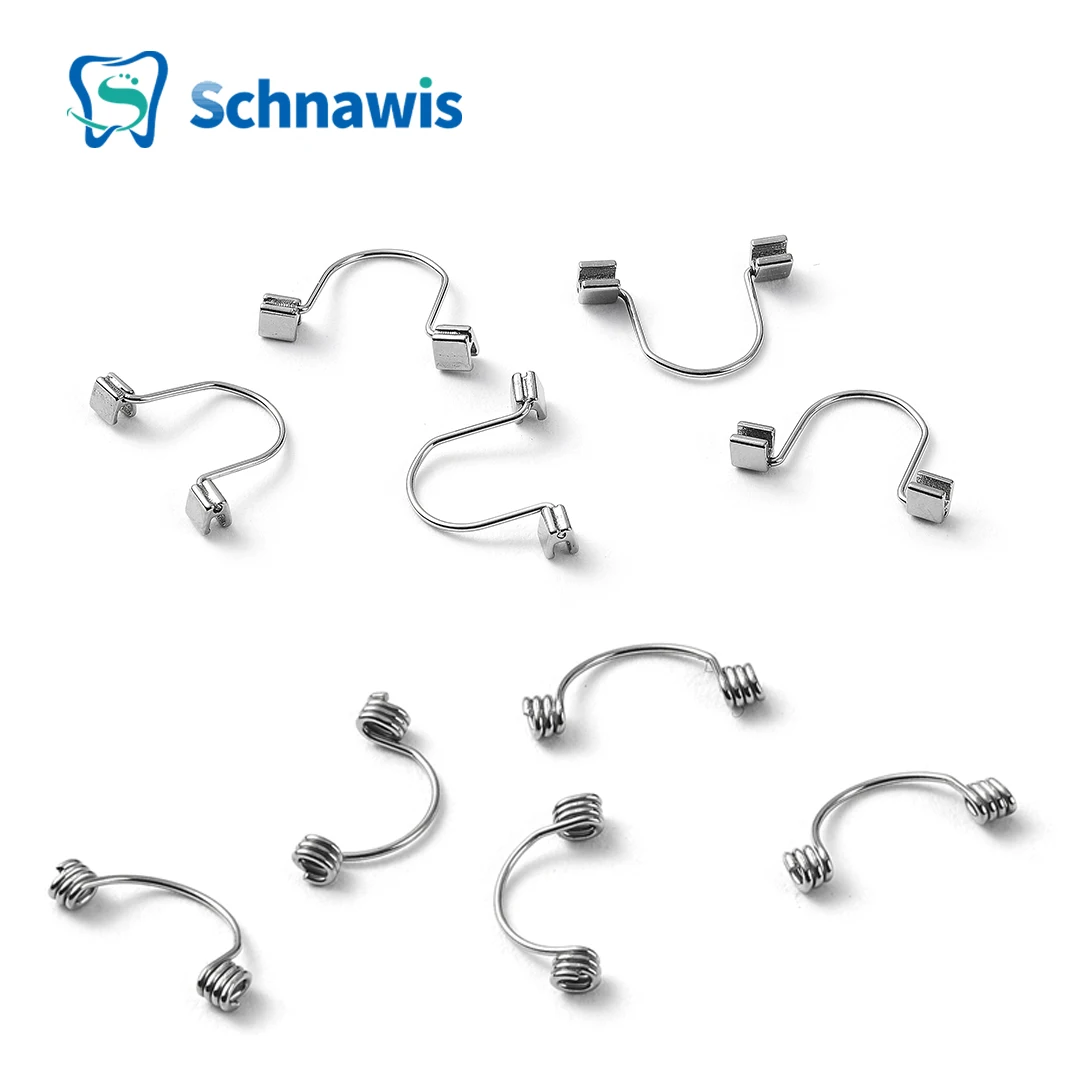 Ressort de couple orthodontique, 10 pièces/sac, ressort de couple antérieur, auxiliaire de couple, Warren, pour orthodontie