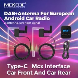 MEKEDE DAB+ Antenna for European Android Car Radio USB/Type-C Adapter GPS Stereo DAB Receiver Automatic Station List Update