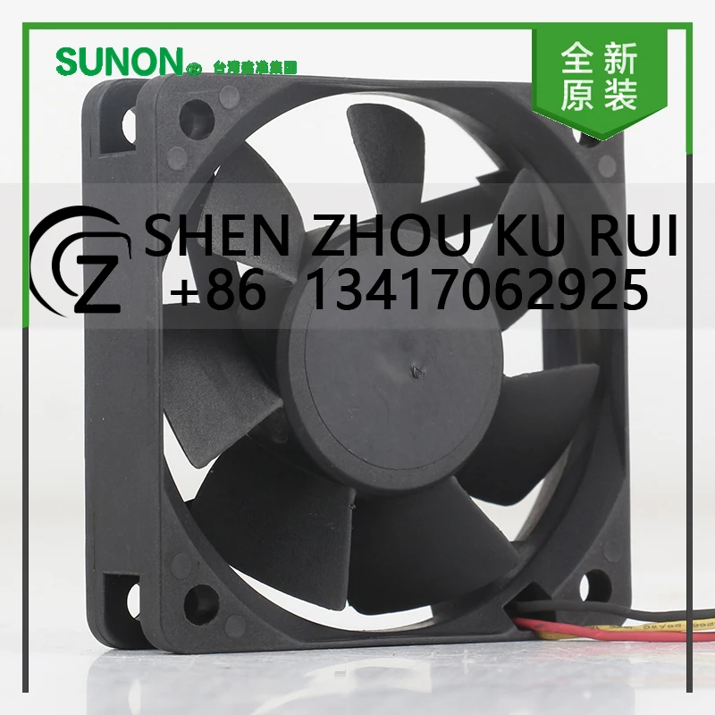 الأصلي Sunon 5 فولت 12 فولت 48 فولت تيار مستمر 24 فولت 1.7 واط التيار المتناوب EC 6015 60X60X15 مللي متر 6 سنتيمتر maglev فائقة الهدوء العاكس ثلاثة أسلاك KDE2406PHV1-A مروحة التبريد