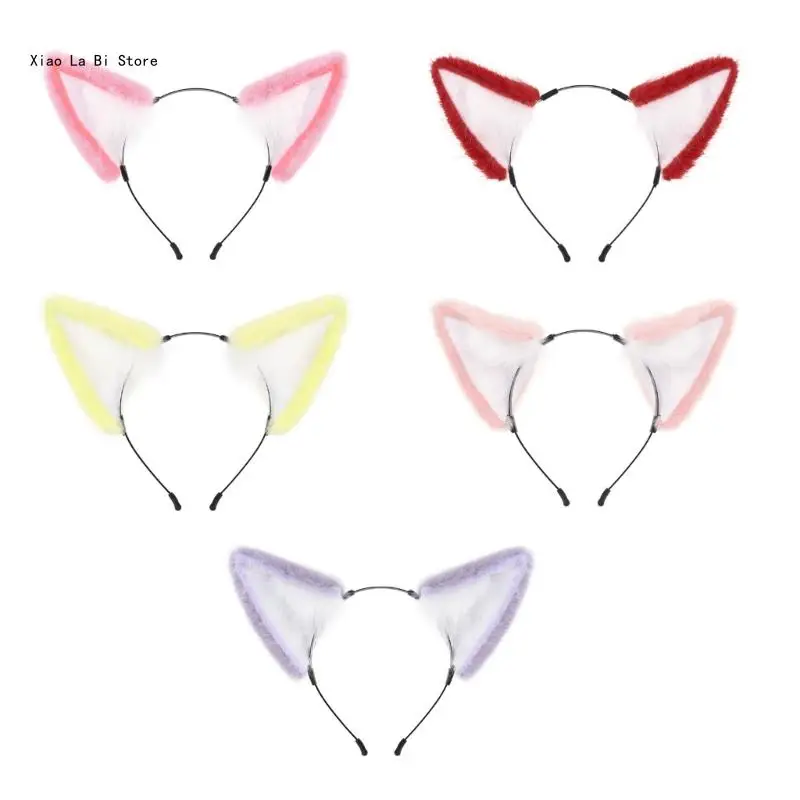 

Girl Foxes Ear Hairband Plush Cosplay Animes Gatherings Music Festivals Hairband XXFD