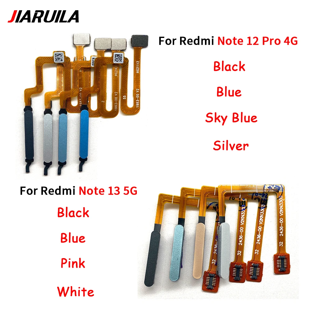10Pcs\Lot Superior quality For Xiaomi Redmi Note 12 13 Pro 4G Plus 5G Fingerprint Home Button Connection Flex Cable Ribbon
