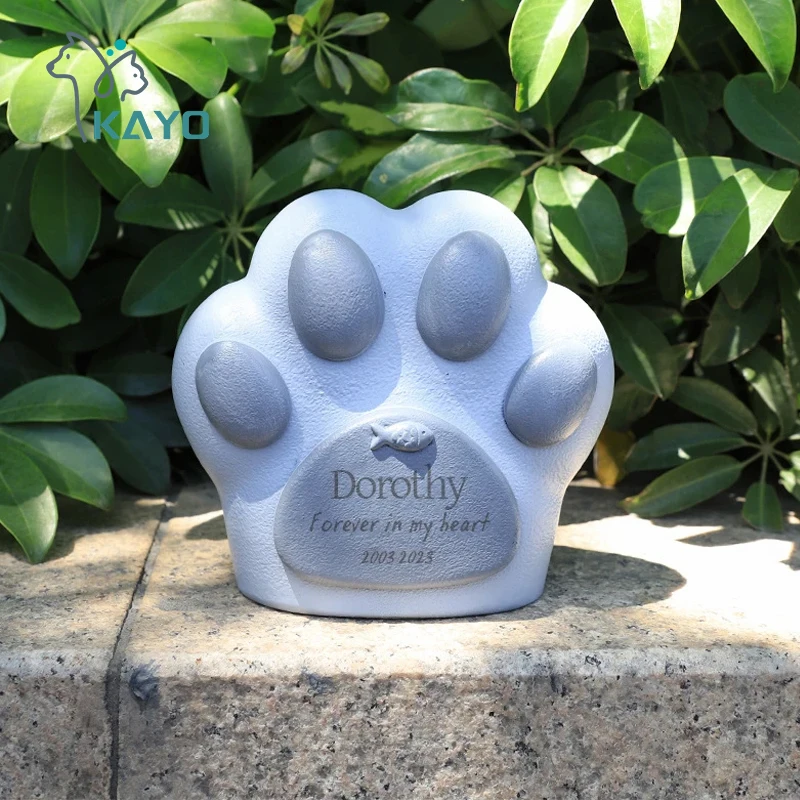 Creative Pet Resin Ash Box Dog Cat Memory Preserving Ash Box Animal Funeral Supplies Coffin Box Pet Supplies