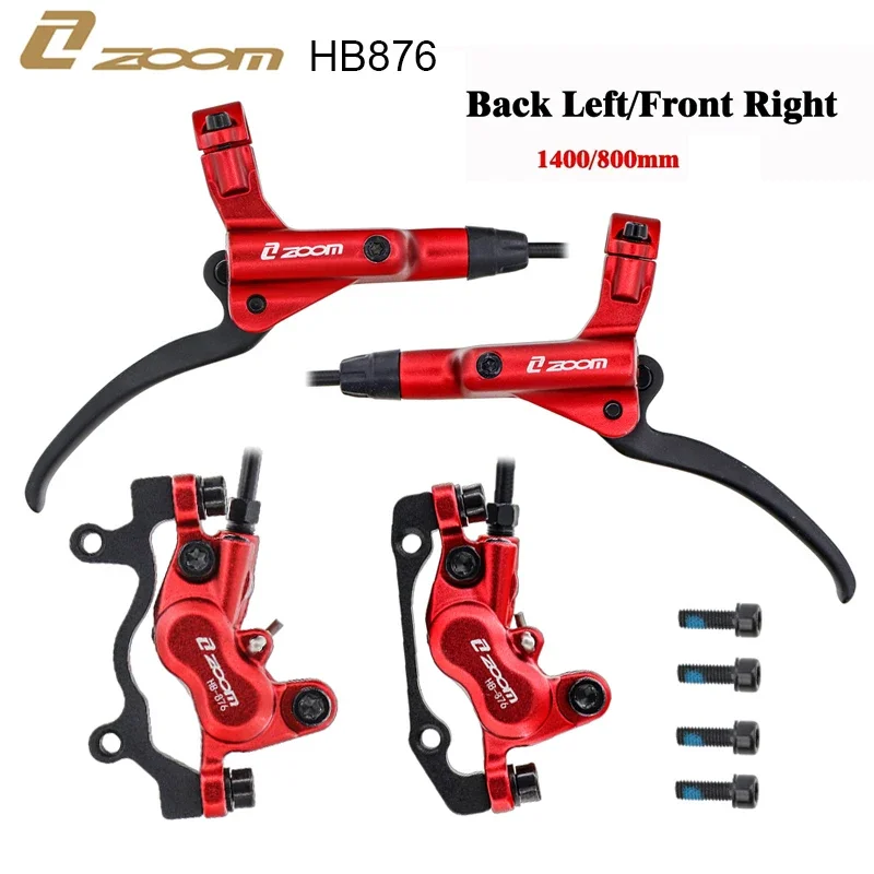 

ZOOM HB876 Mountain Bike Hydraulic Brakes 4 Piston Disc Brake MTB DH AM FR Bike Oil Pressure Caliper Clamp Bicycle Brake