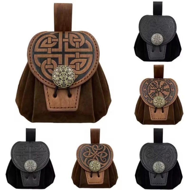 Riñonera Retro Punk Medieval, riñonera renacentista para exteriores, billetera, disfraz de Halloween, bolsa colgante para fiesta, monedero, accesorios