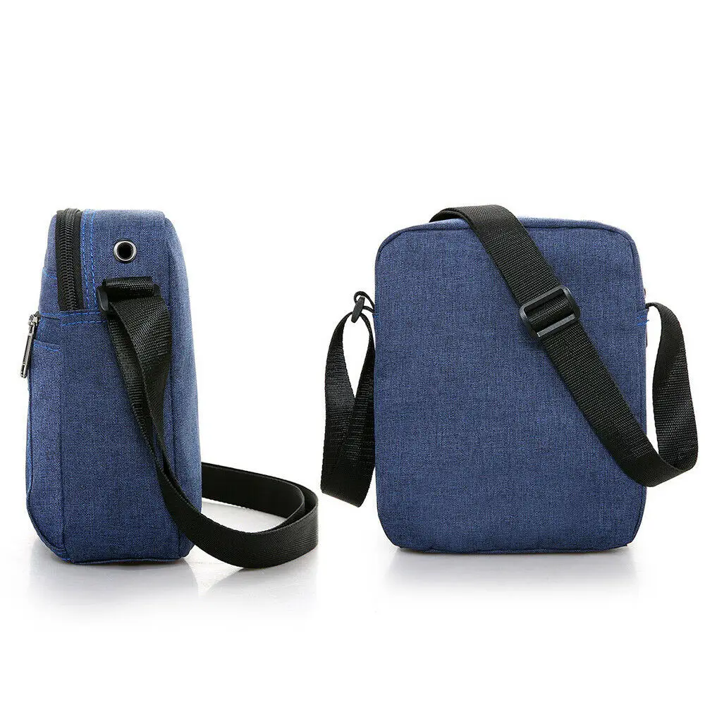 18CM*12CM*4CM Fashion Academic Mens Messenger Bag with zipper Waterproof Cross Body Shoulder Travel Work Utility Bags