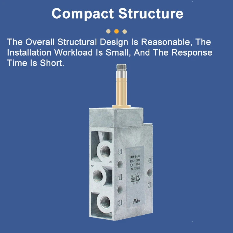 Pneumatic Valve MFH-3-1/4-1/8/-M5-1/4-1/8-B MFH Coil Two Position Five Way Solenoid Valve