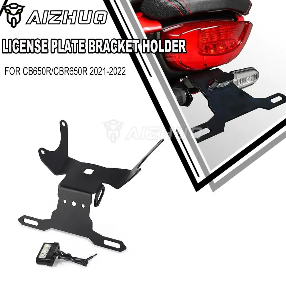 

Motorcycle License Plate Holder Tail Light Bracket Tidy Fender Eliminator For HONDA CB650R CBR650R 2021 2022 CB CBR 650R CBR650