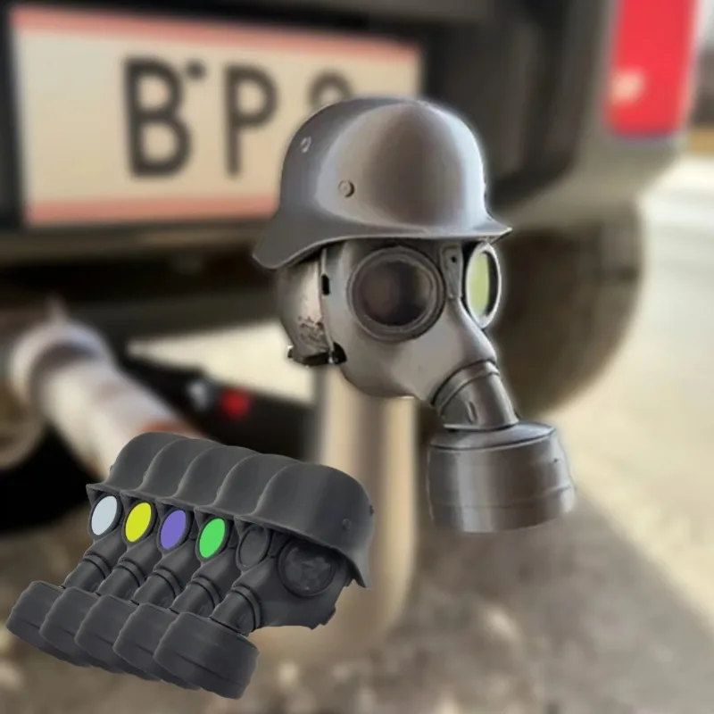 

1pc Trailer Hitch Cover Multifunction Steel Helmet Gas Mask 3D Printed Trailer Hitch Ball Cover For Dust, Dirt And Moisture/rust