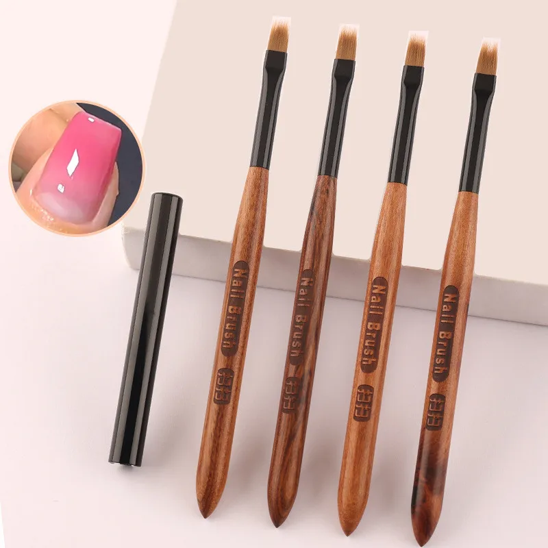 التدرج مسمار فرشاة فنية الاكريليك مسمار أومبير القلم DIY الأشعة فوق البنفسجية جل فرش اللوحة رسم الزهور الأظافر فرشاة أدوات مانيكير لصالون #6