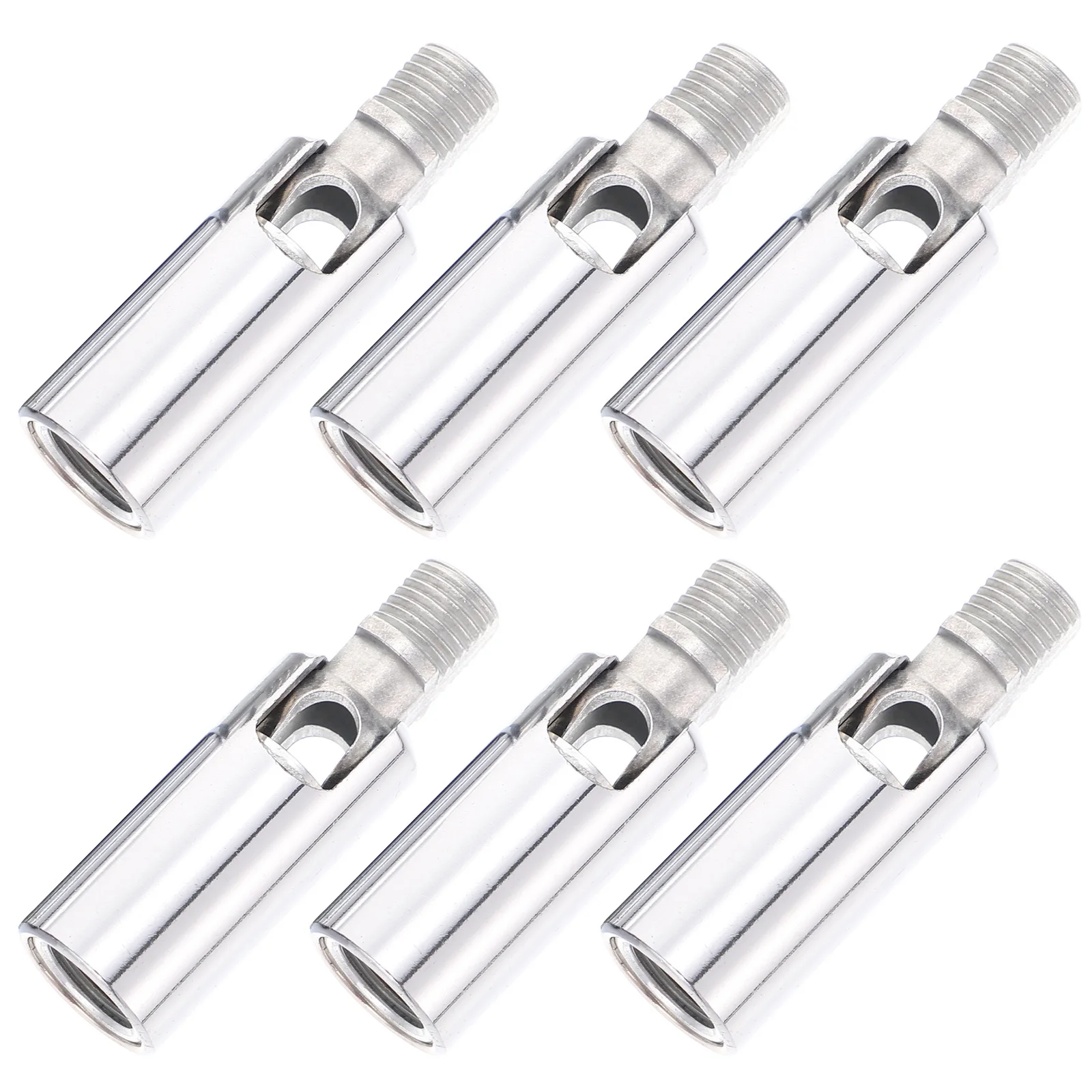 

6Pcs Universal Turn Light Connectors Metal Durable Adjustable Threaded Lamp Adapters for Ceiling Lights DIY Lighting Joint