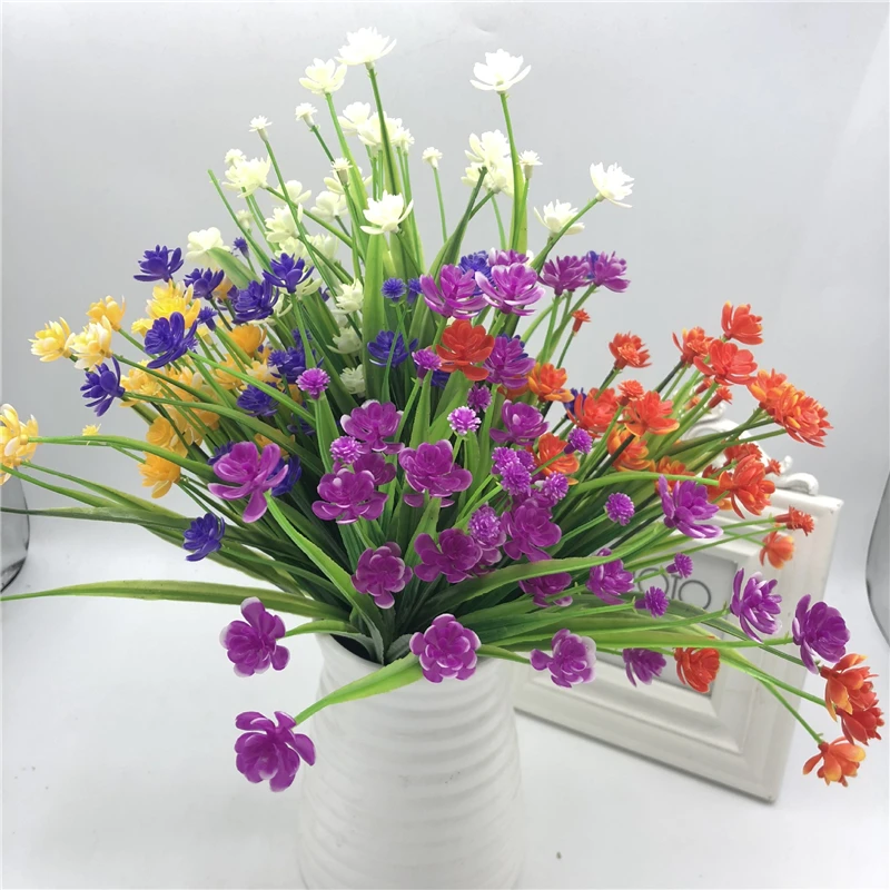 33 Heads Mini Tulips Bouquet Plastic Artificial Flower for Spring Home Wedding Decoration Colorful Tulip Fake Flowers Flores