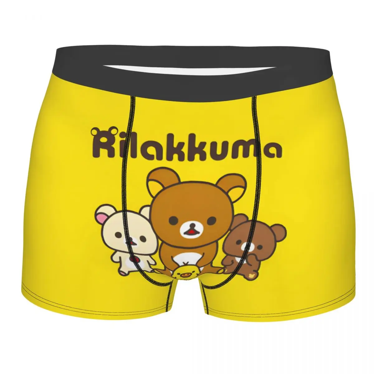 Hot Boxer Rilakkuma Cartoon Pattern Shorts Panties Briefs Men's Underwear Breathable Underpants for Male