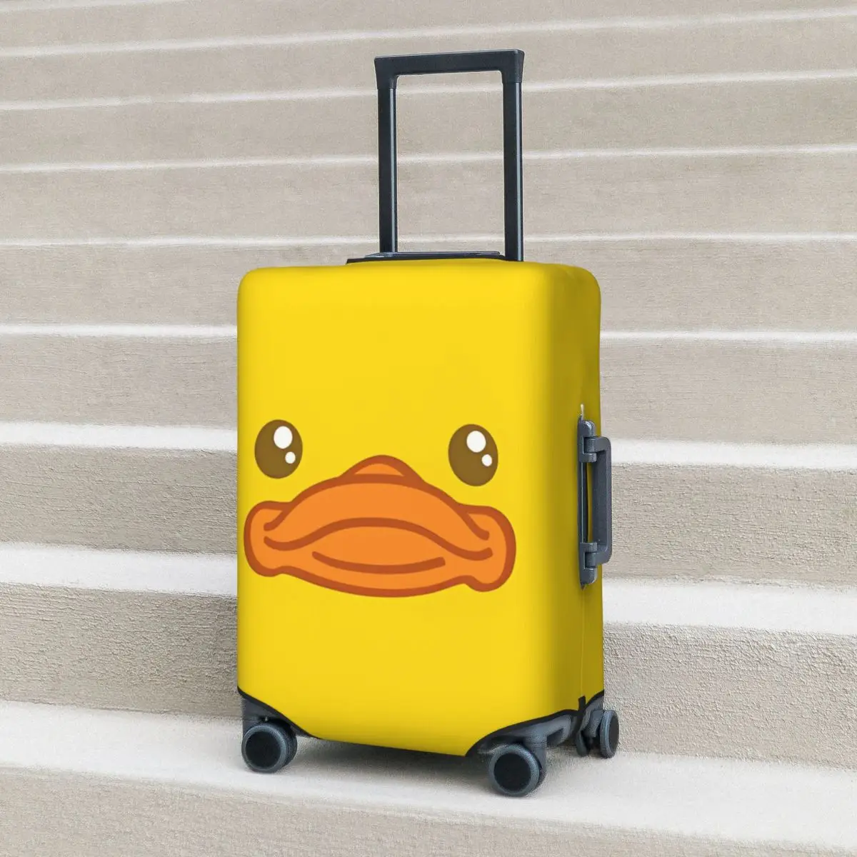 Yellow Cartoon Ducks Suitcase Cover Useful Cruise Trip Protector Luggage Supplies Flight
