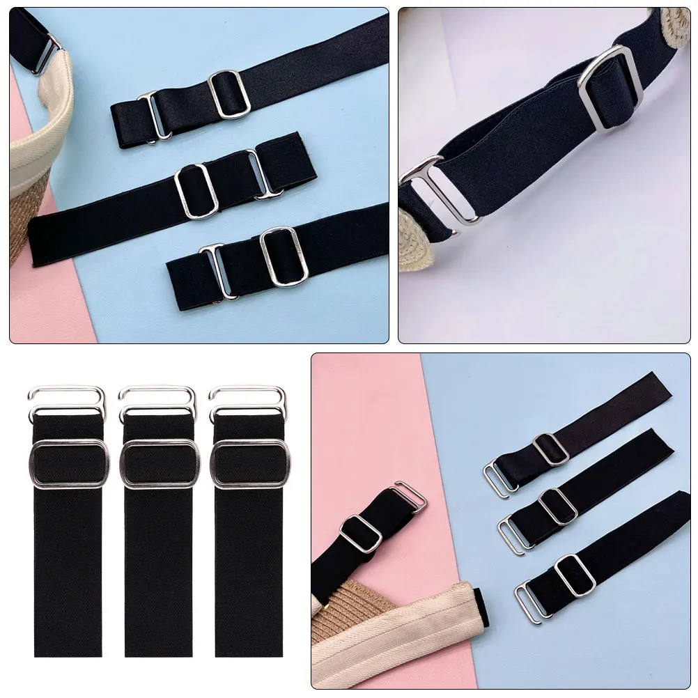 

4pcs Hat Adjustment Elastic Band 2 5C Buckle 10CM Total Length 4CM Ear Tab Replaceable Cap Extender Adjustable Hat Straps