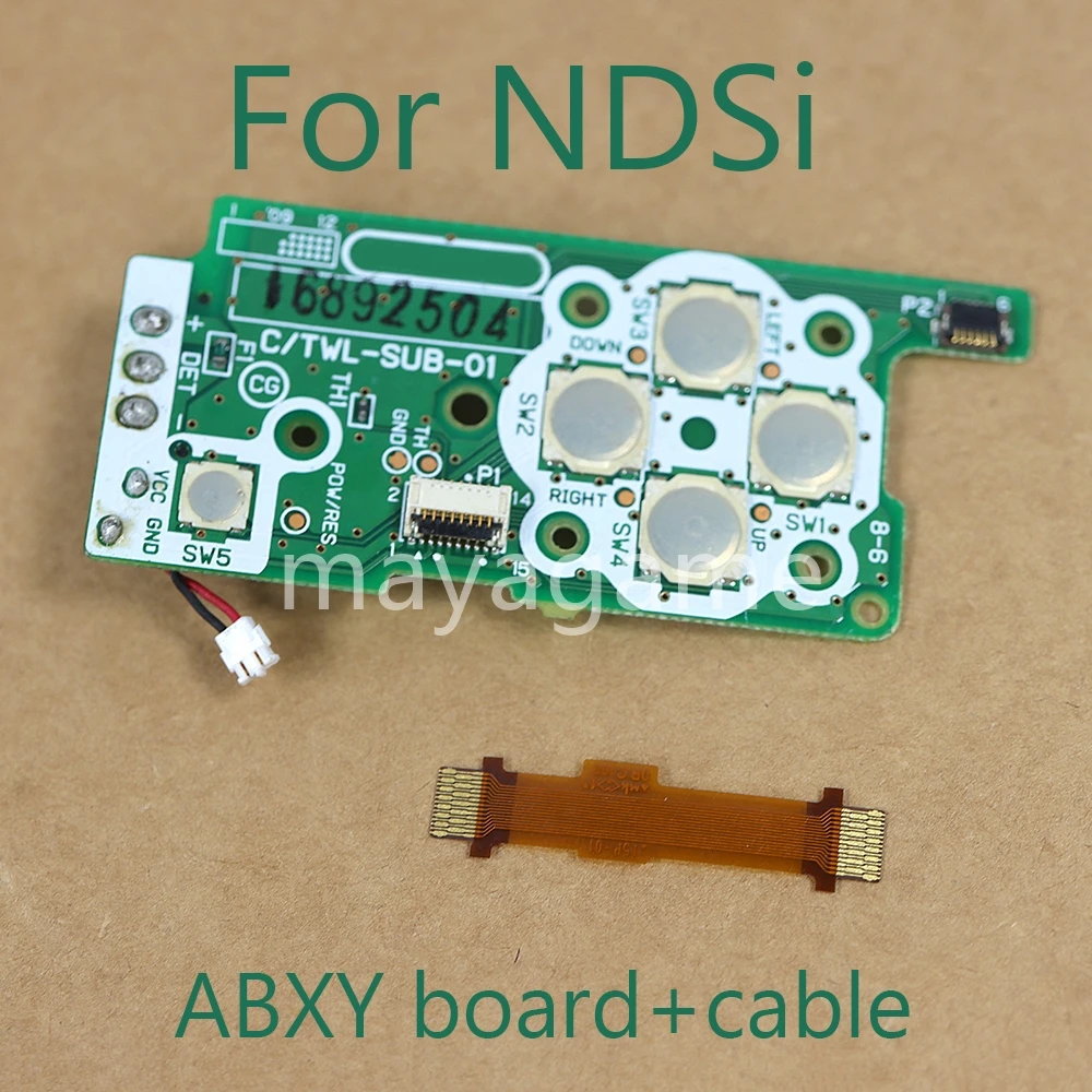 1 conjunto de botões de interruptor de alimentação, placa para chave ndsi, placa-mãe, interruptor abxy, peça de reparo