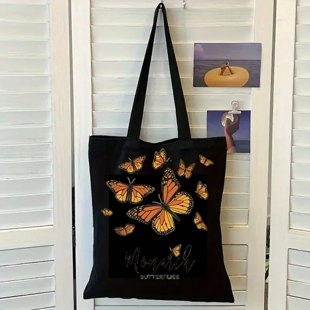 Y2K Butterfly Canvas Tote Bag, 