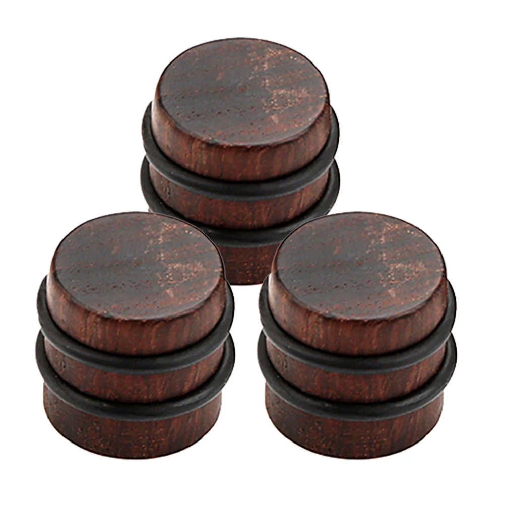

3Pcs Wood Guitar Volume Control Knobs Dome Potentiometer Caps Replacement for Bass Guitar Parts Volume Knob Bass Knob