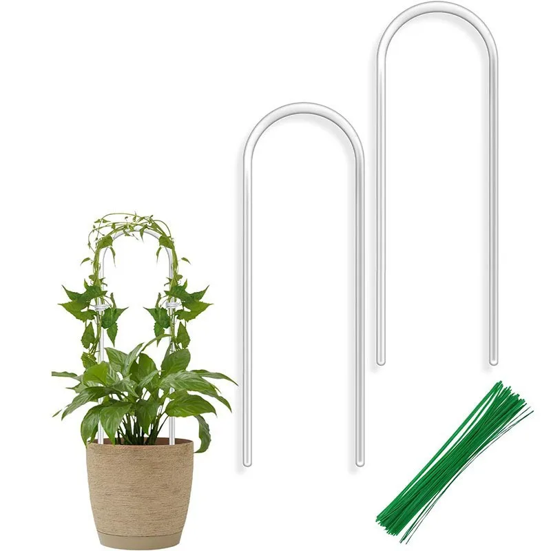 

2Pcs Climbing Plant Support Frame Easy Install Pot Plant Holder Multi Functional Garden Climbing Rack Indoor Outdoor