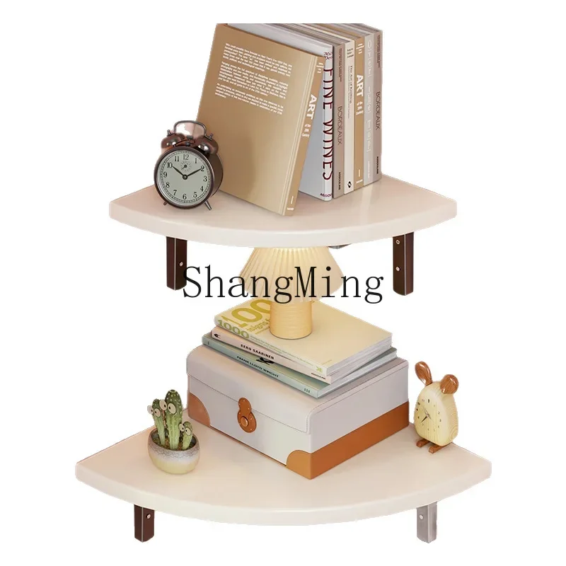 

minimalist wall shelf living room wall non-punching decorative corner bookshelf bedroom wall corner storage baffle