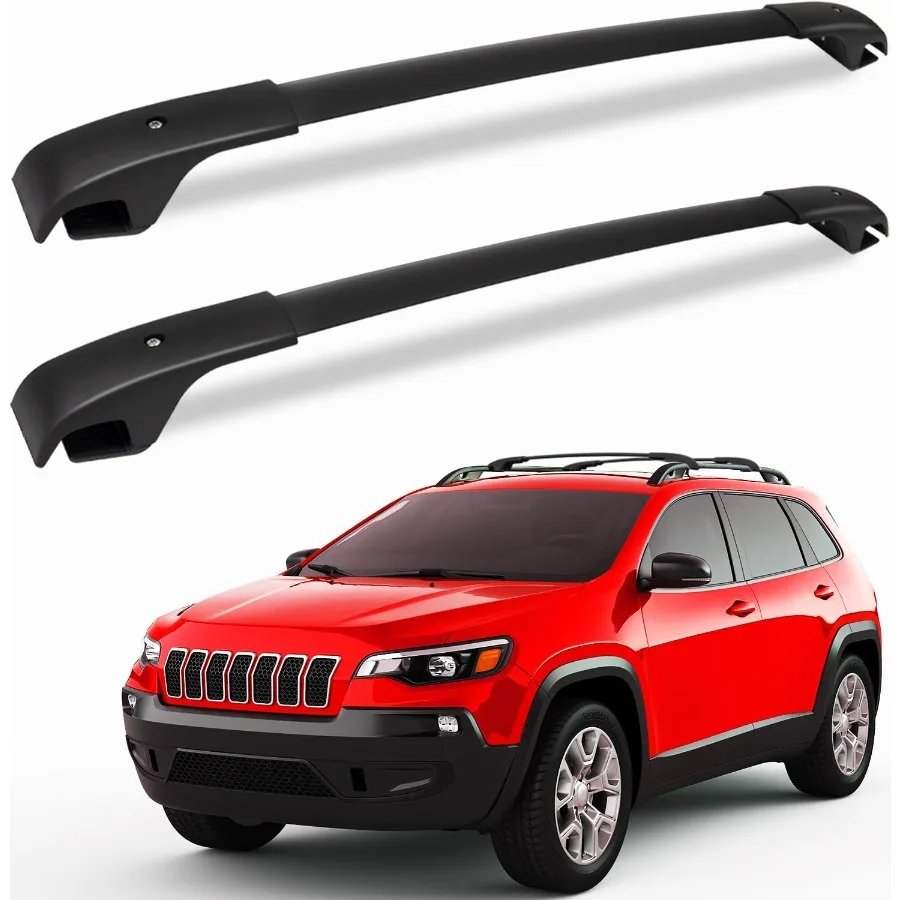 

Roof Rack Cross Bars 220lb Compatible with Jeep Cherokee 20142023Aluminum Crossbars Rails Cargo Rooftop Ski Basket Luggage Rack