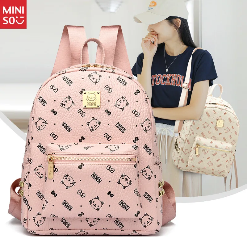 

Miniso Hello Kitty Daypack 2025 | Sweet Style Backpack, Women's Travel School Bag