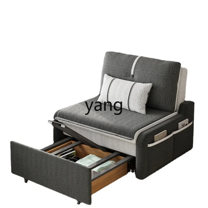 Yhl Folding Dual-Purpose Balcony Multi-Functional Small Apartment Fabric Single Bed without Armrest