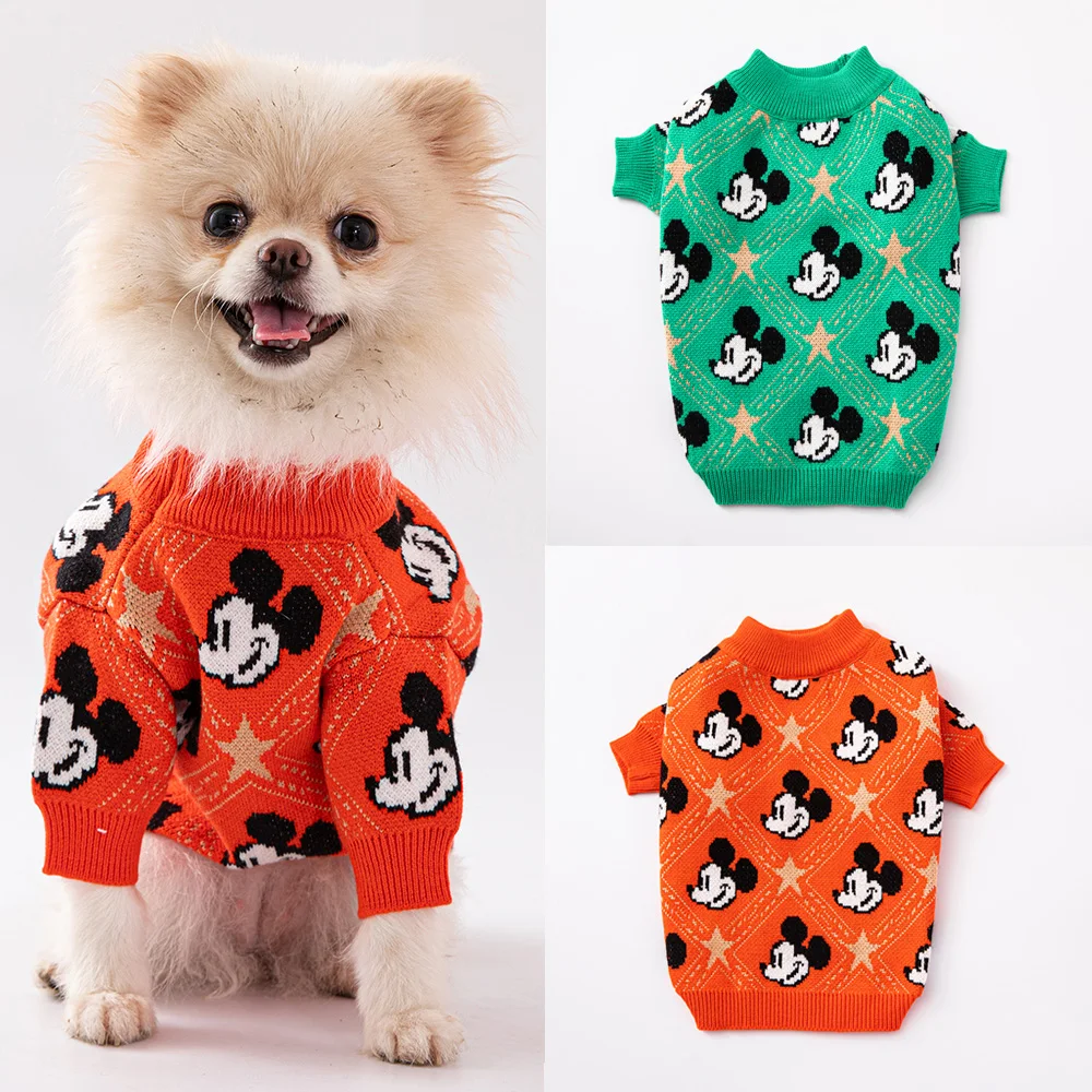 Dog Clothes Corgi Pomeranian Small Dog Autumn Winter Comfortable Luxury Pet Sweater Disney Thickened Double Layer Pet Products