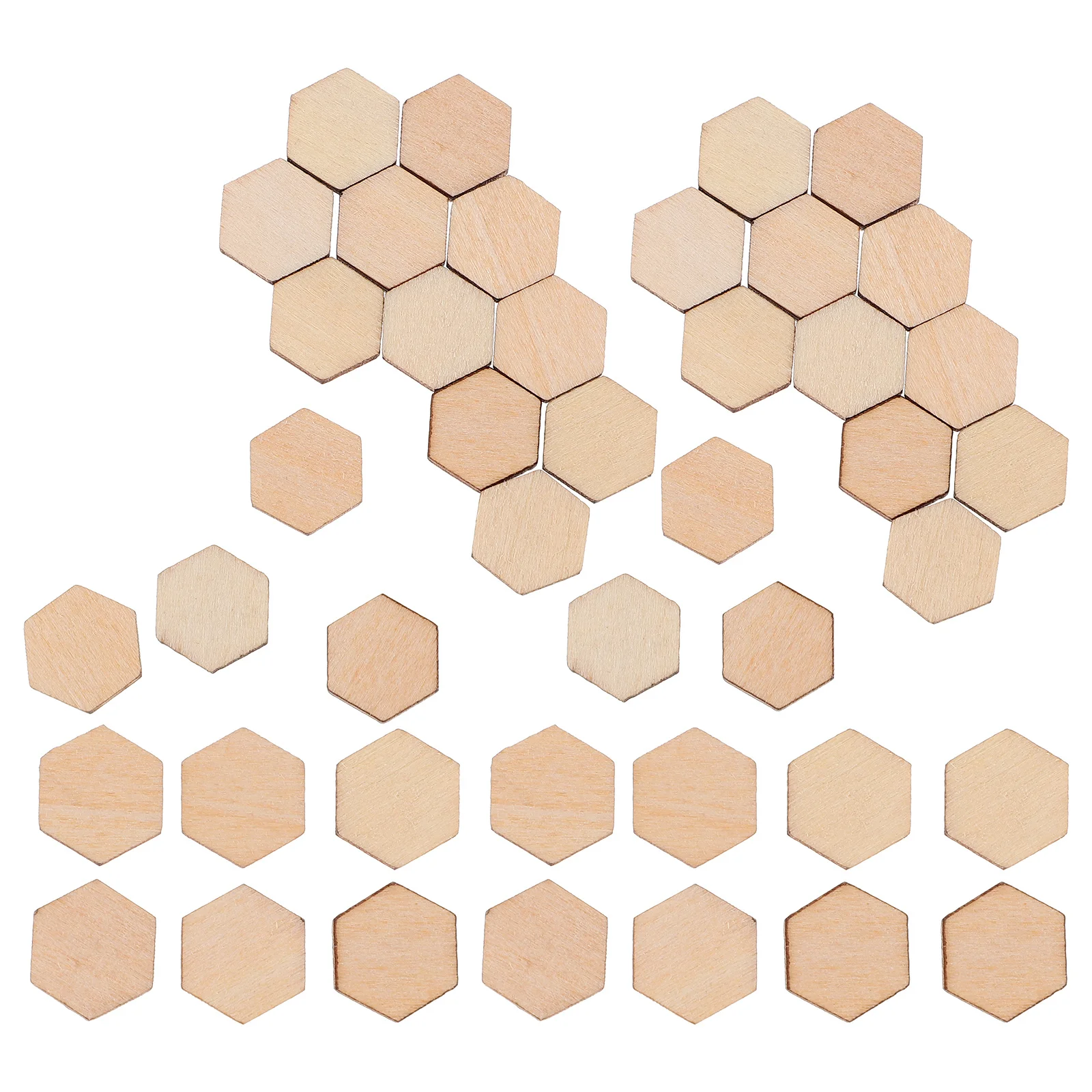 

Beech Wooden Hexagonal Shapes 200PCS 12.5MM DIY Crafts for Home Decoration Vintage Wooden Ornaments Rustic Wood Embellishments