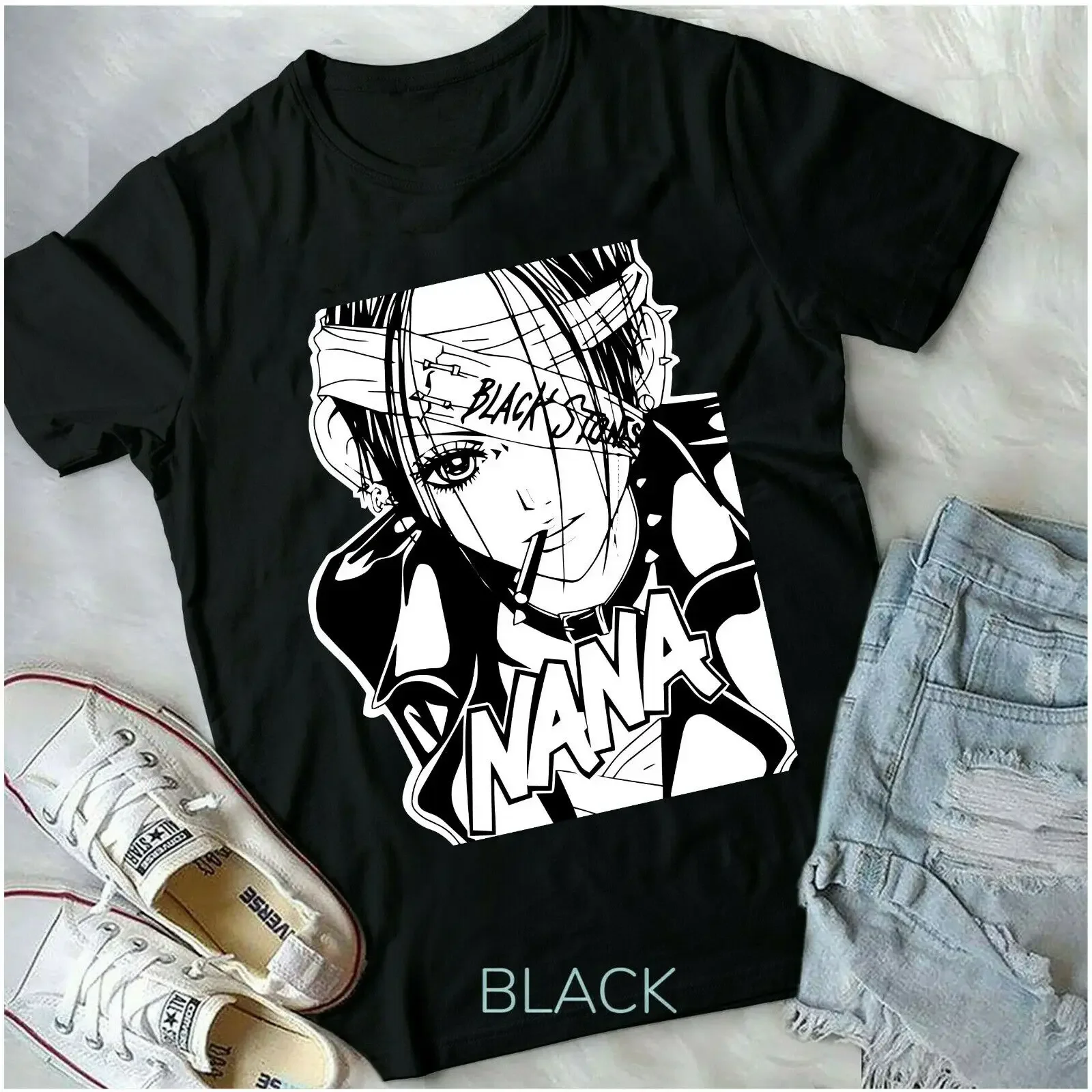 

Nana Shin,black stones brown and black anime Japan new graphic Unisex T-Shirt