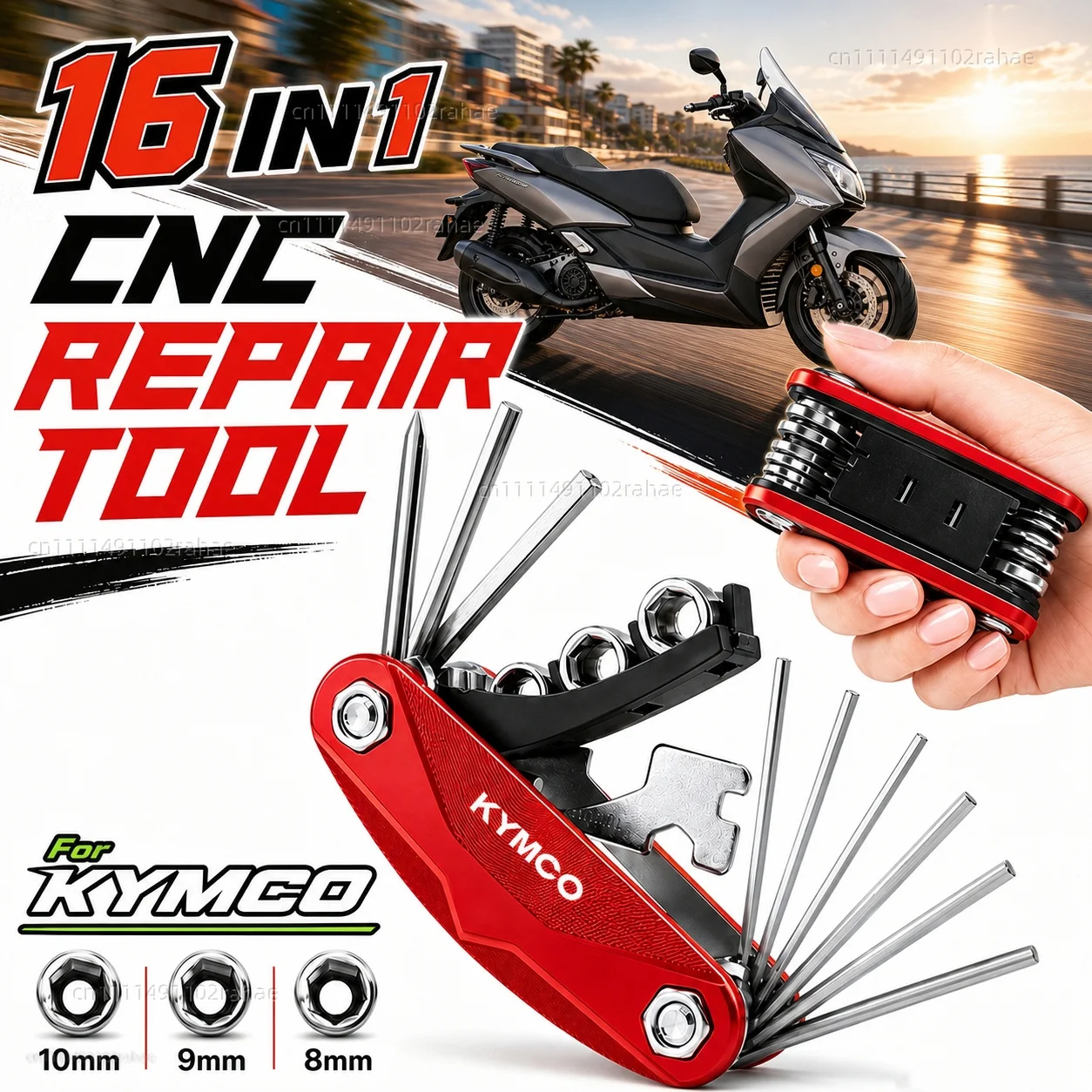 

For KYMCO Xciting 250 300 400 AK550 AK 550 2017 - 2020 Motorcycle Tool Repair Kit Multifunctional Screwdriver Wrench Hex Key