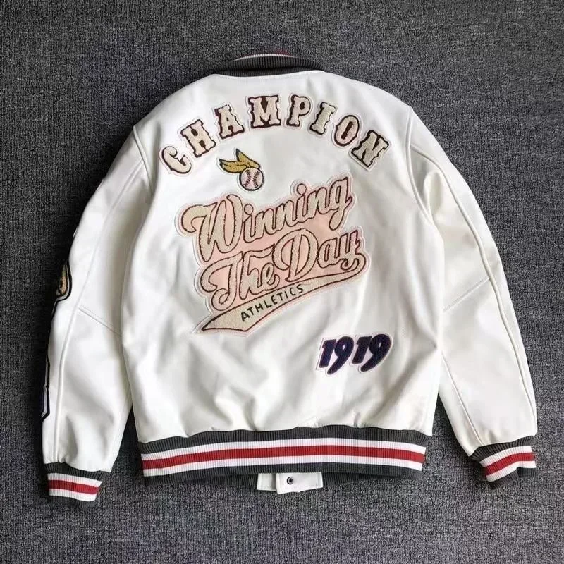 Streetwear ผู้หญิง Bomber Varsity แจ็คเก็ตหรูหราเย็บปักถักร้อย Pu หนังแจ็คเก็ตเบสบอลรถจักรยานยนต์ Coat Outerwears เสื้อผ้าผู้หญิง