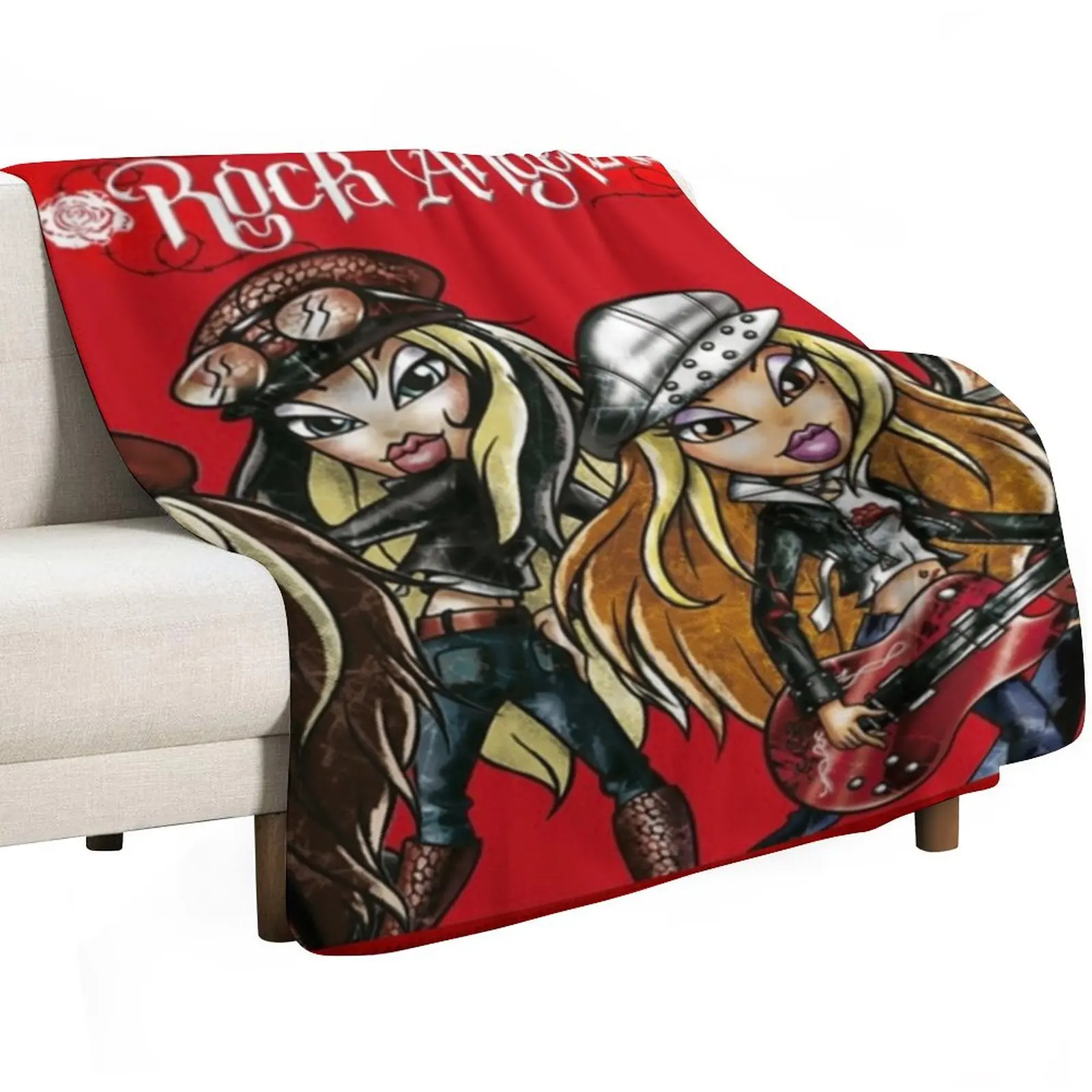 براتز روك أنجلز رمي بطانية أريكة لحاف أريكة رمي البطانيات القطبية المرجحة