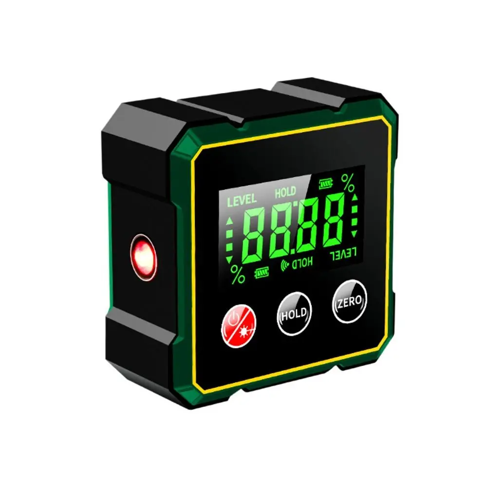 Magnetic Digital Angle Gauge Laser Gauge Digital Display Magnetic Protractor Portable 0-90° Range Inclinometer Construction