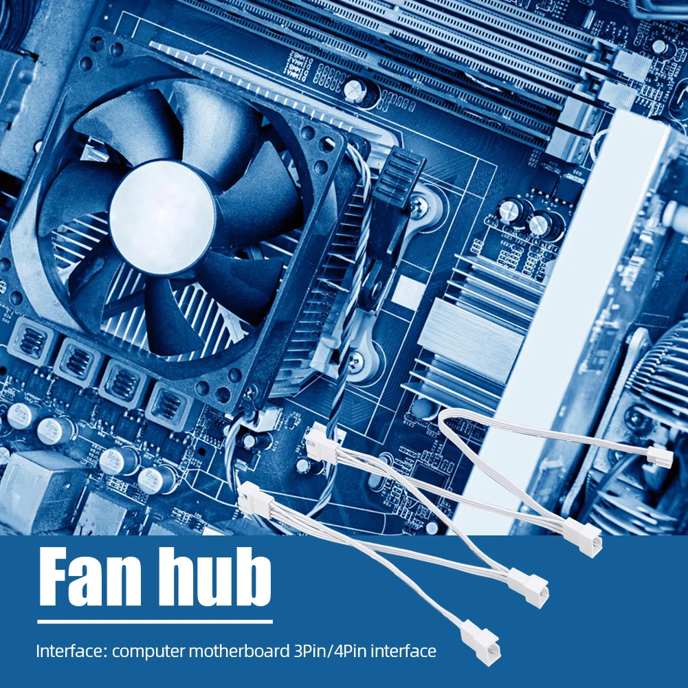 Портативный ШИМ-удлинитель, 5/6 способов, мощный мульти-сплиттер, женский и мужской ПВХ-изоляционный материал для процессора компьютера