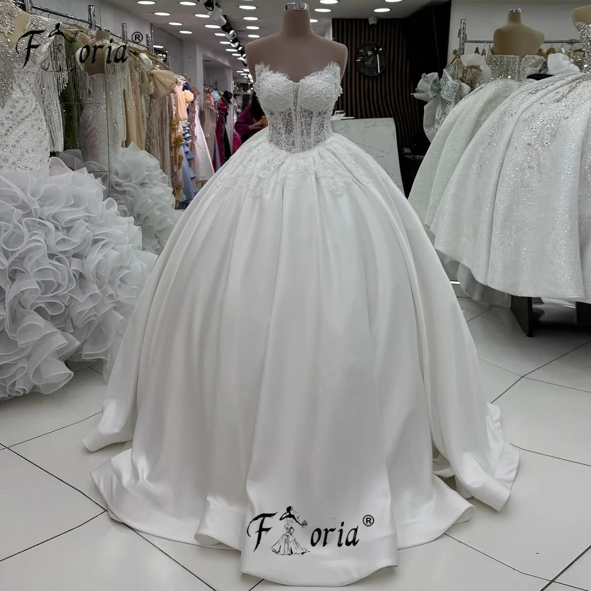 

Белое свадебное платье-русалка с бисером, без рукавов, кружевное, бальное, для женщин, Дубай, роскошное вечернее платье, на заказ