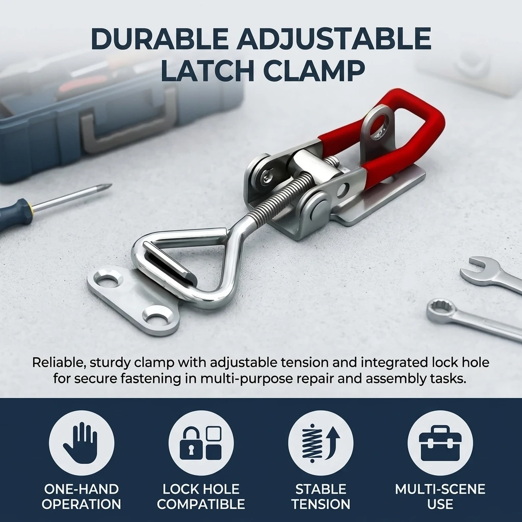 Engineering Toggle Latch for Tool Box Lid Professional Hardware Quick Clamp Pull Tight Catch Lock Hole