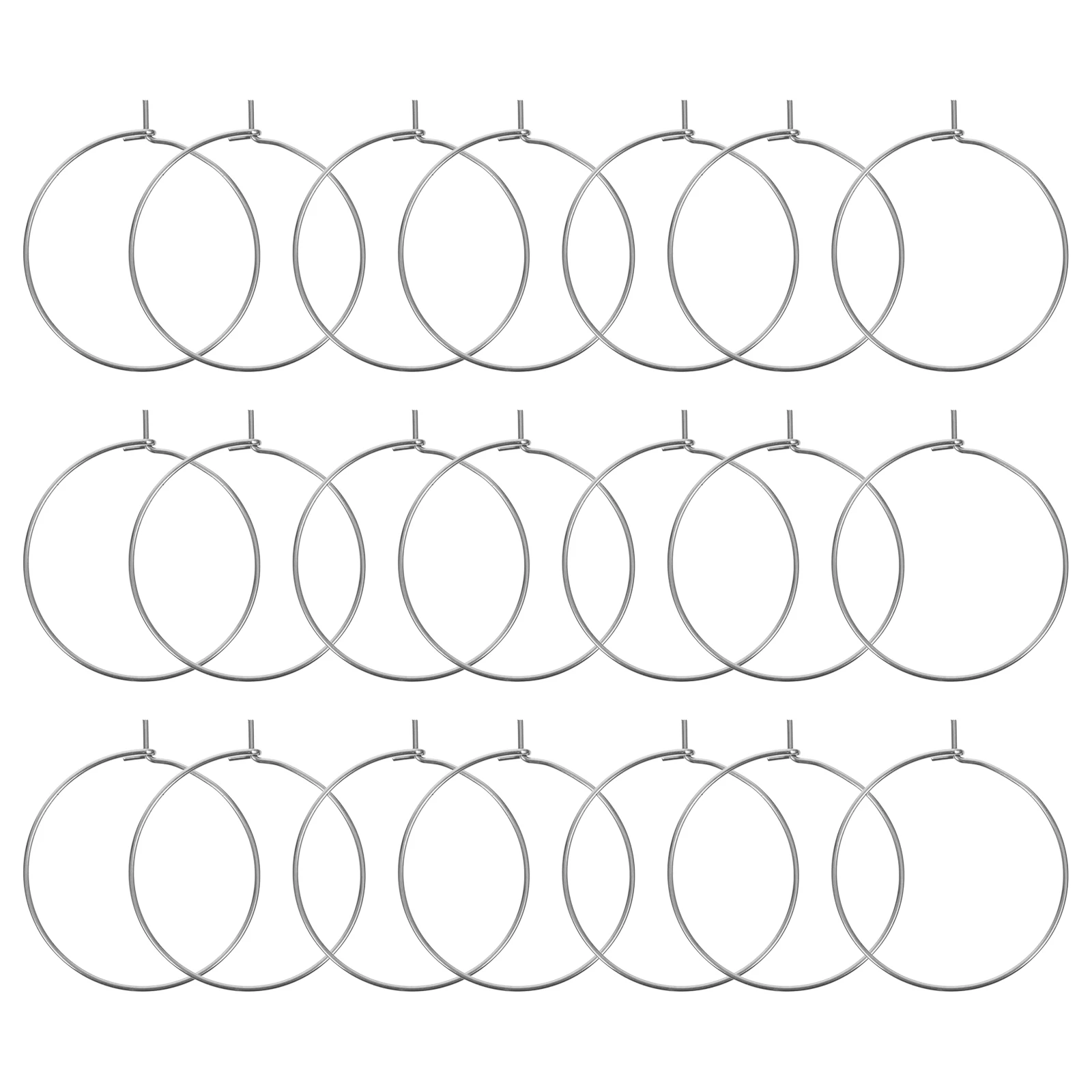 

100pcs Earring Accessories 316 Stainless Steel Hoops Findings 9mm DIY Supplies Beading Components Jewelry Making