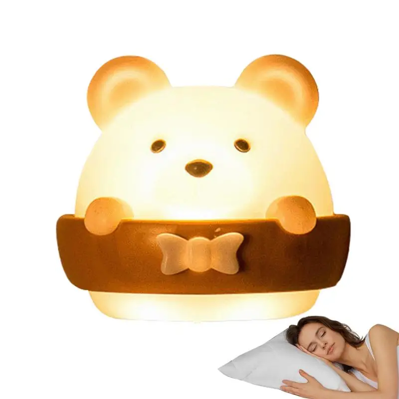 

Bear LED Night Light Bear LED Table Wall Night Light Bear-Shaped LED Children Lamp With Remote For Wardrobe Bedroom Dormitory