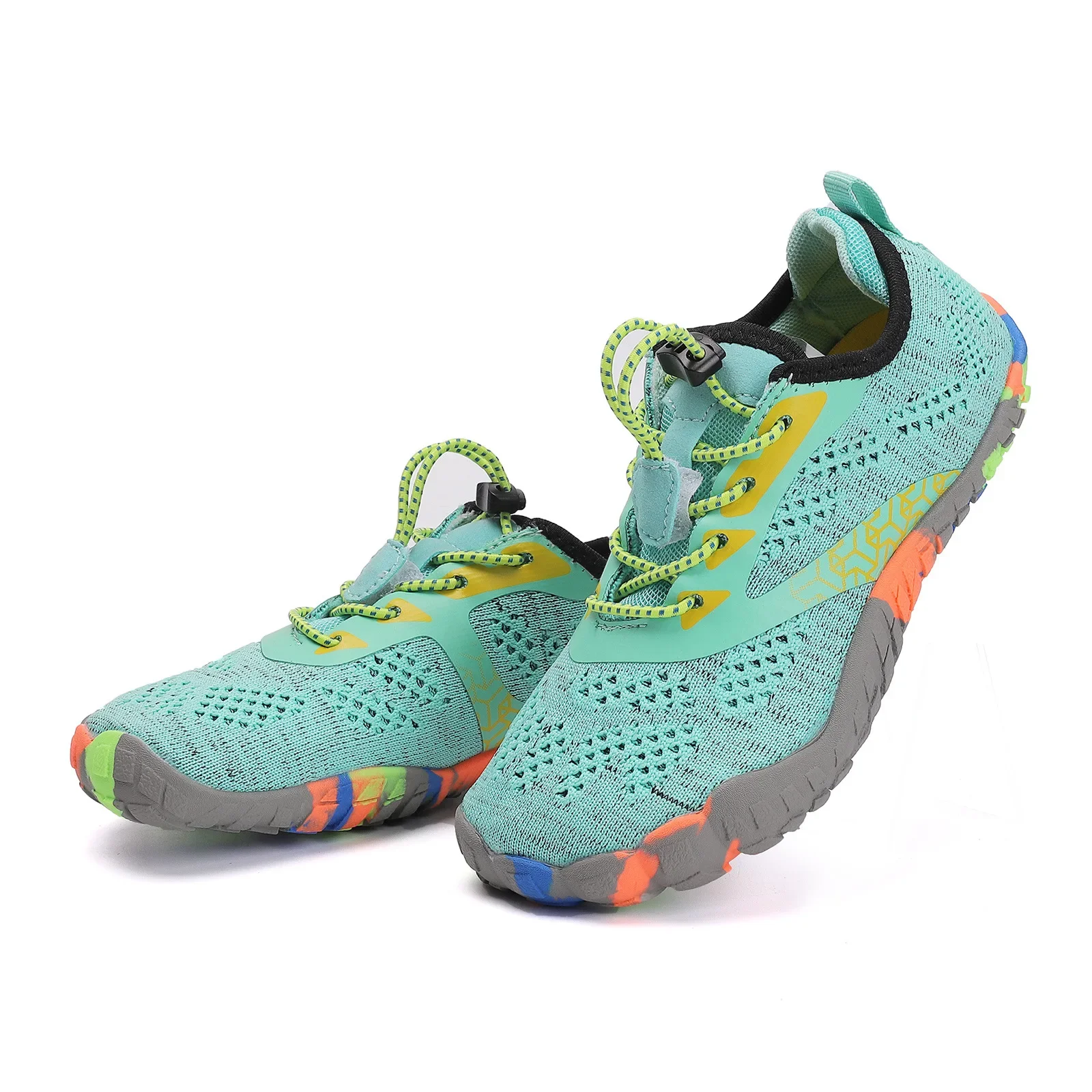 New Children's Aqua Shoes Women Colorful Walking Sports Upstream Wading Sneaker Breathable Mesh Five Fingers Swimming Water Shoe