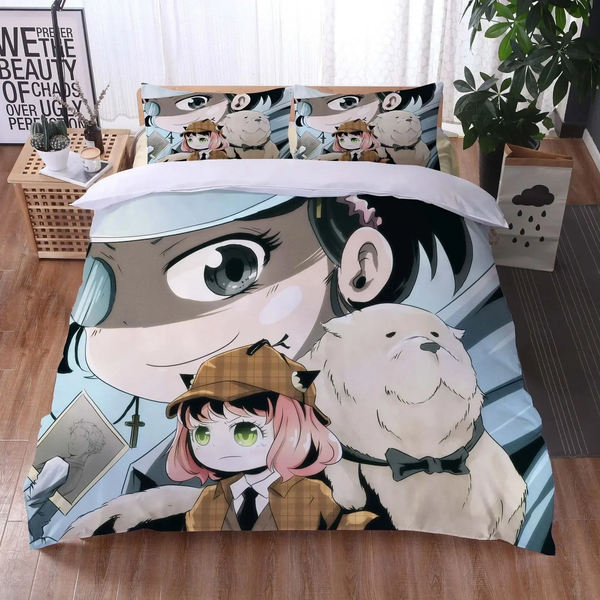 

3D Print Anime Spy Family Anya Comfortable Duvet Quilt Cover Pillowcase Bedding Set Children Bedroom Decoration Home Textile