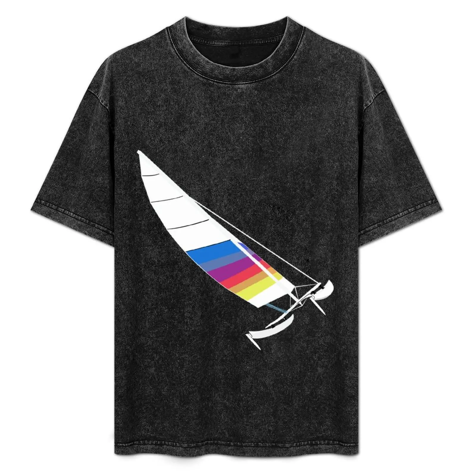 

Hobie 16-Beach Cat-Flying Hull-White-01 T-Shirt cute tops cotton graphic tees customs design your own t shirt for men