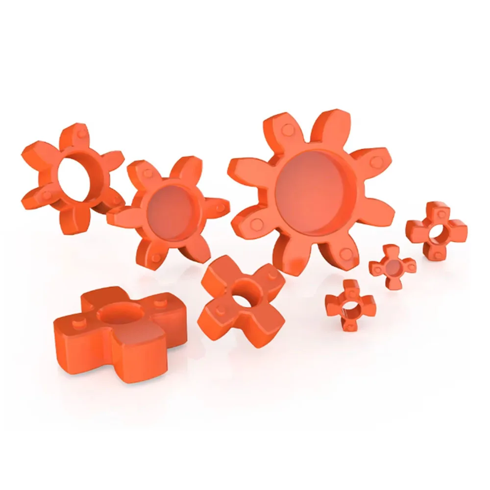 1Pcs Polyurethane Plum Blossom Elastic Pad OD 14mm-65mm Solid/Hollow Coupling Pad Servo Motor Drive Compensation Rubber Pad