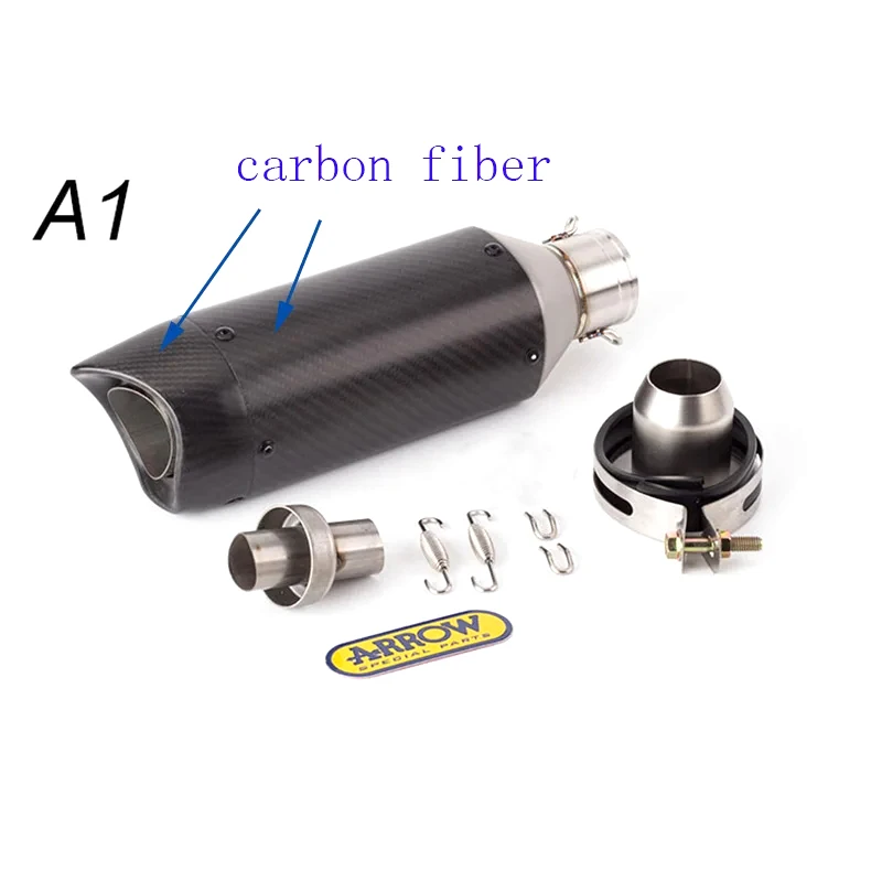 Uniwersalny 51mm motocykl strzałka rury wydechowej z włókna węglowego zmodyfikowany tłumik ucieczki DB zabójca dla R3 Z900 GSX750R K8 R6